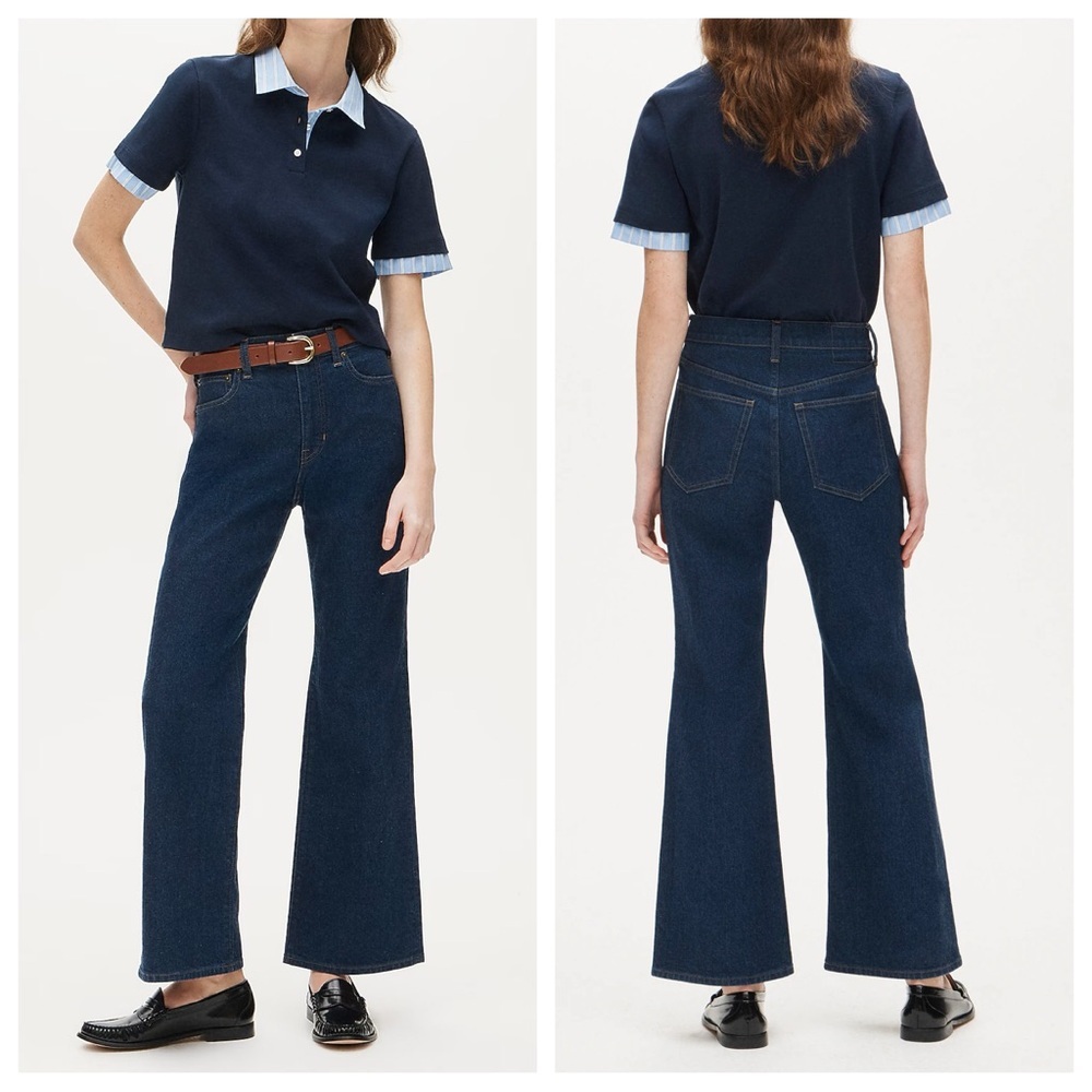 J. Crew Dark Indigo Wide-Leg Jeans - Picture 2 of 8